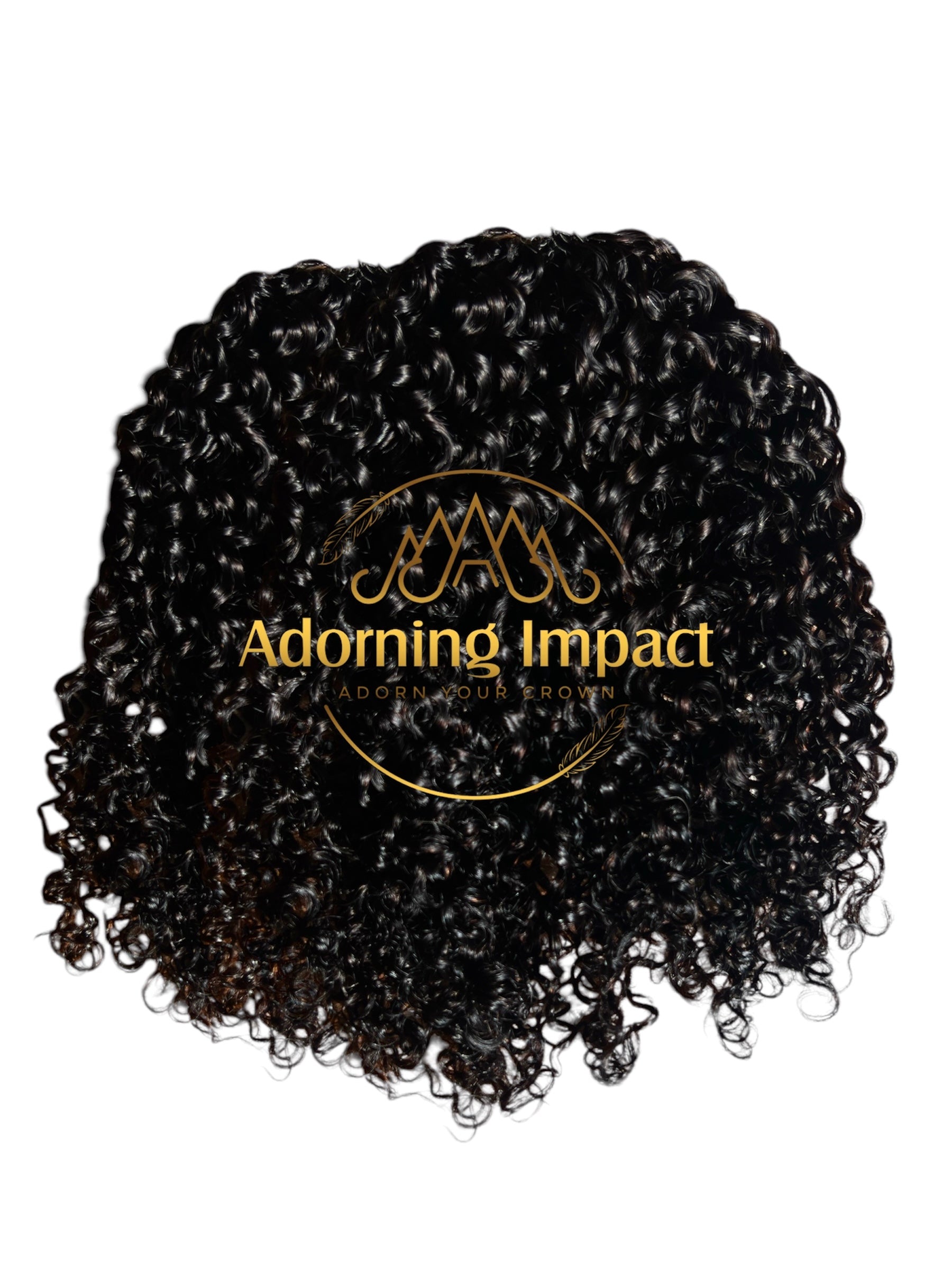 Natural Black curly Crochet Human Hair