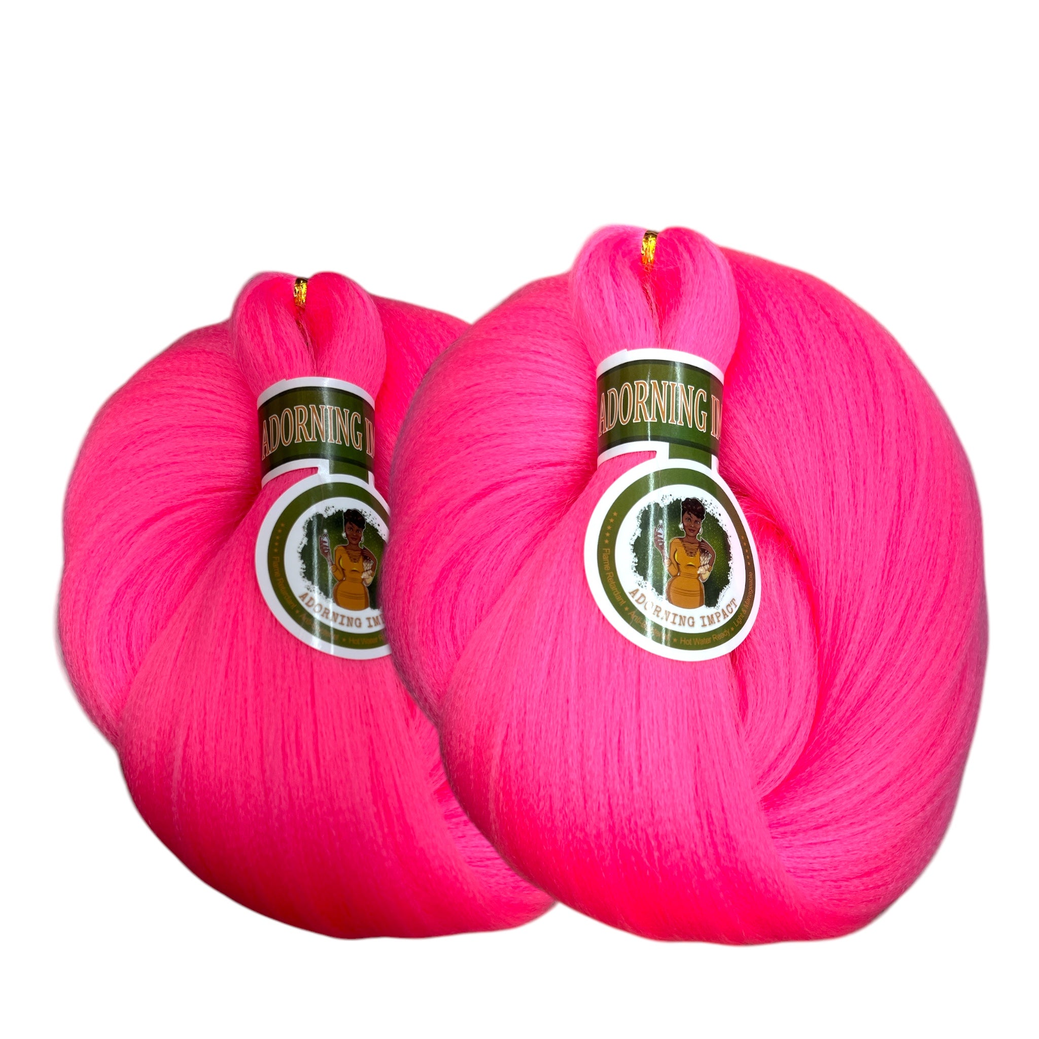 Neon Pink ( Pre-Stretched, Braiding Hair Extensions )
