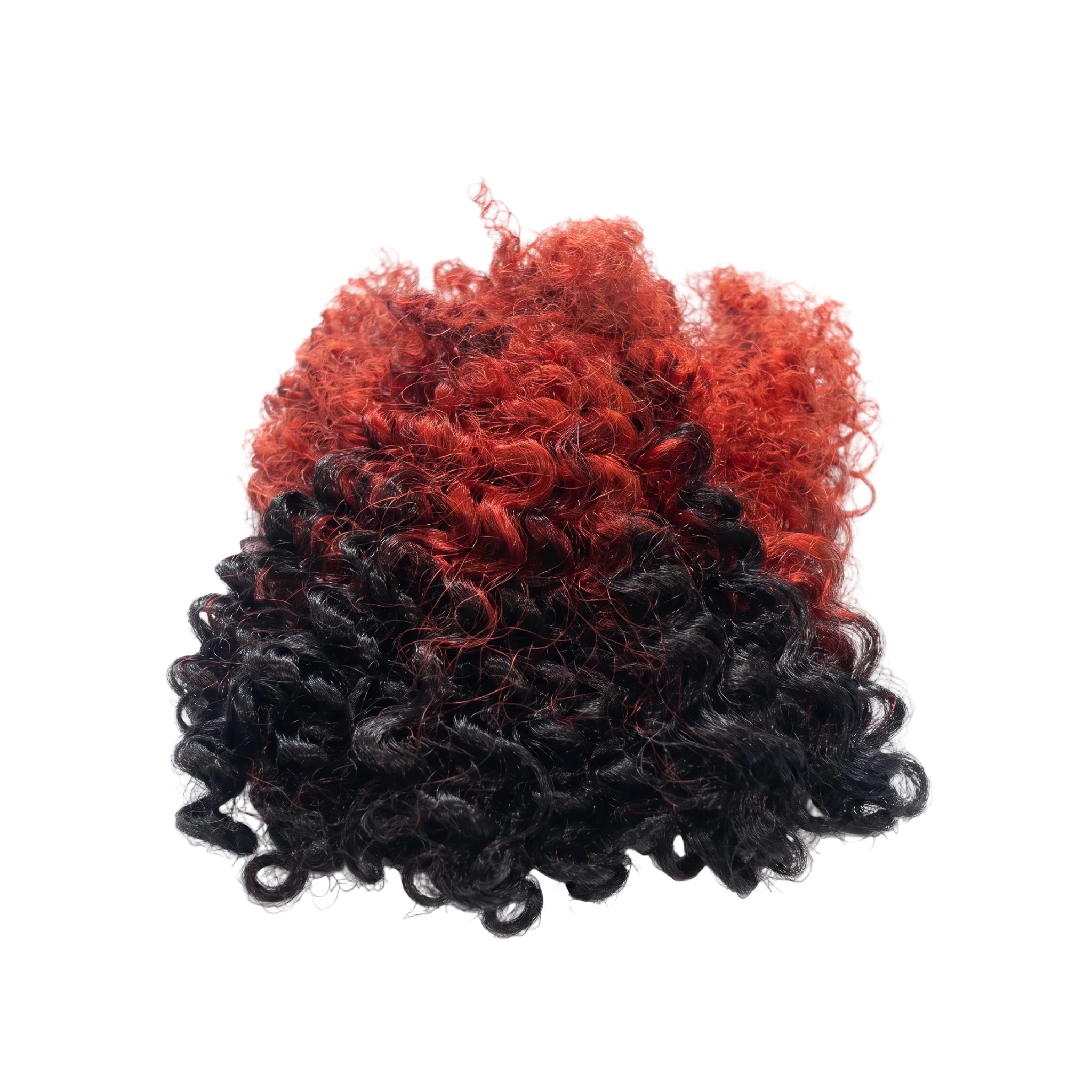Red/1B/Red Ombre Kinky Hair