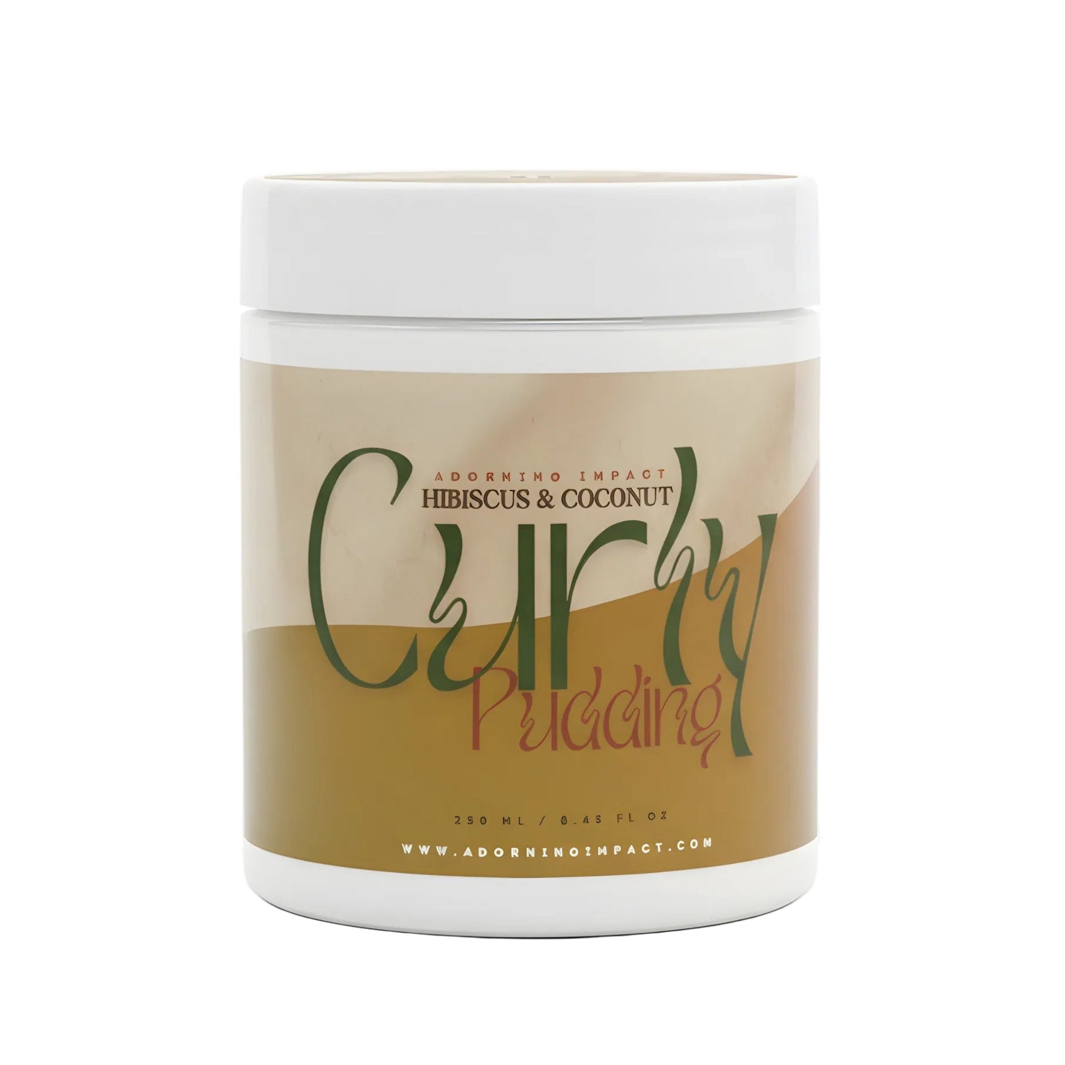 Coconut and Hibiscus Curly Pudding