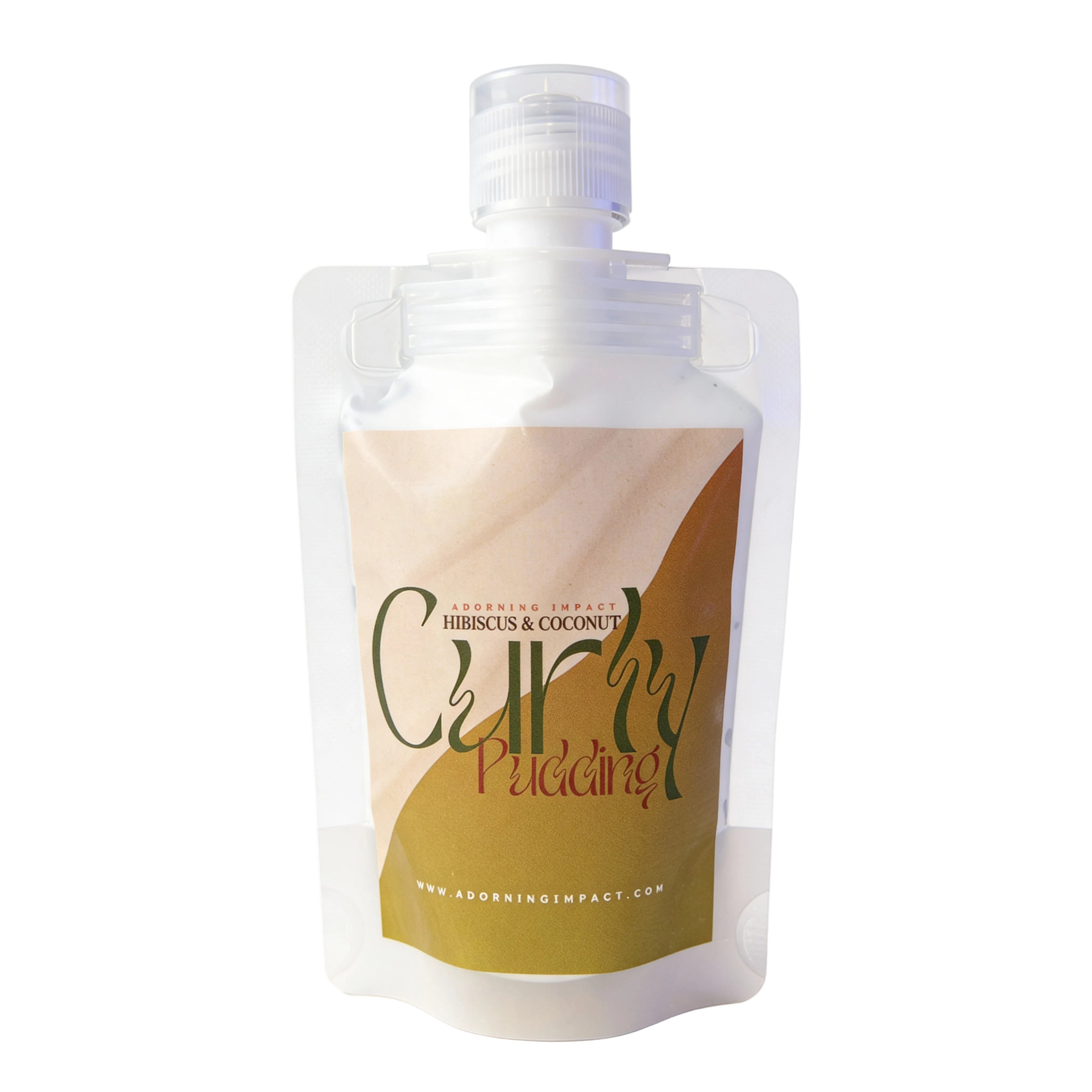 Coconut and Hibiscus Curly Pudding